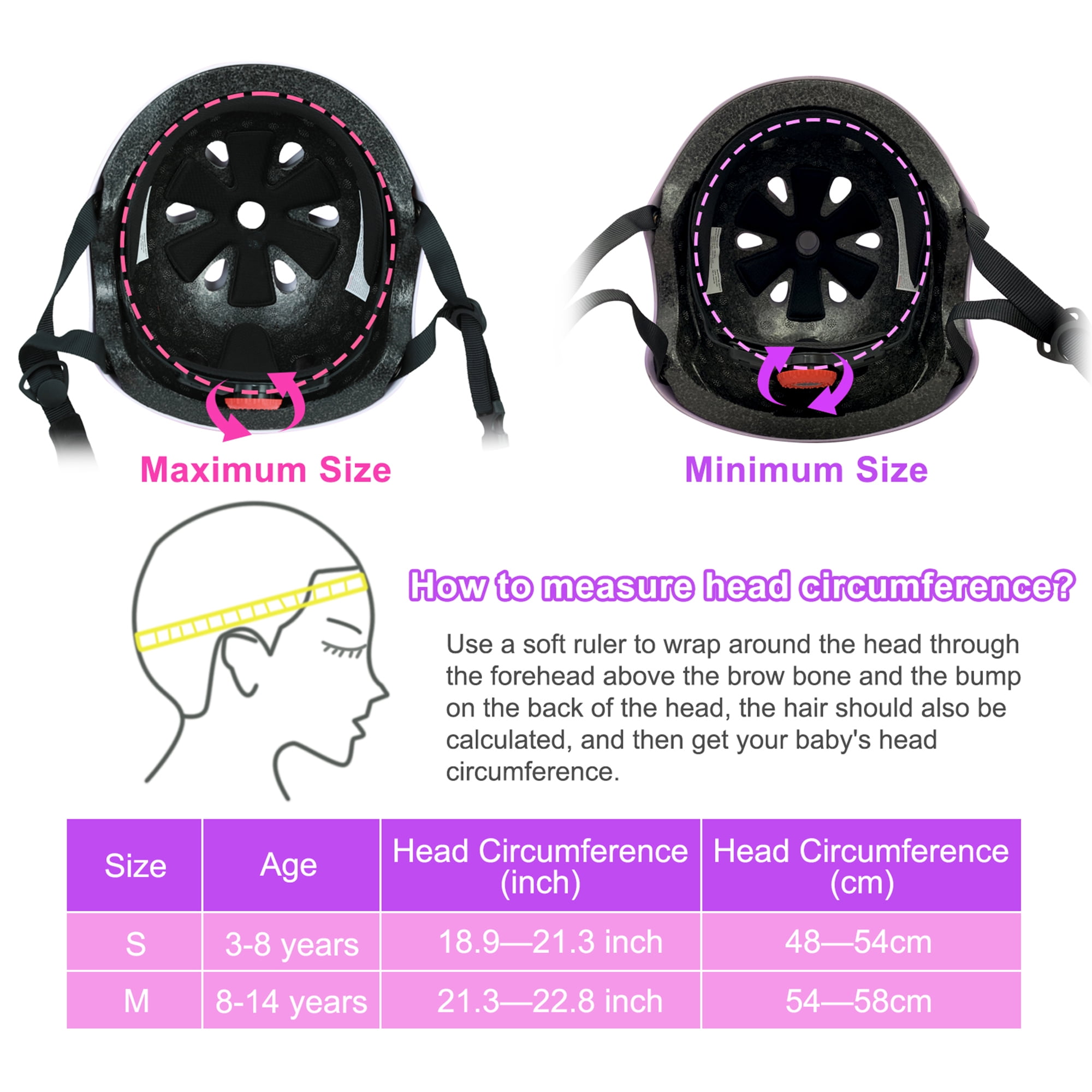 Youth Kids Bike Helmet for Boys Girls Teens & Children Ages 3-16
