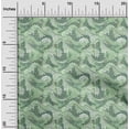 thumbnail image 2 of oneOone Rayon Green Fabric Asian Japanese Wave Craft Projects Decor Fabric Printed By The Yard 56 Inch Wide, 2 of 4