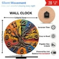 thumbnail image 3 of Mosaic Tree of Life Wall Clock 10-Inch Silent Wooden Wall Clock, Battery Operated (AA Batteries Not Included), Artistic Home Decor, 3 of 7
