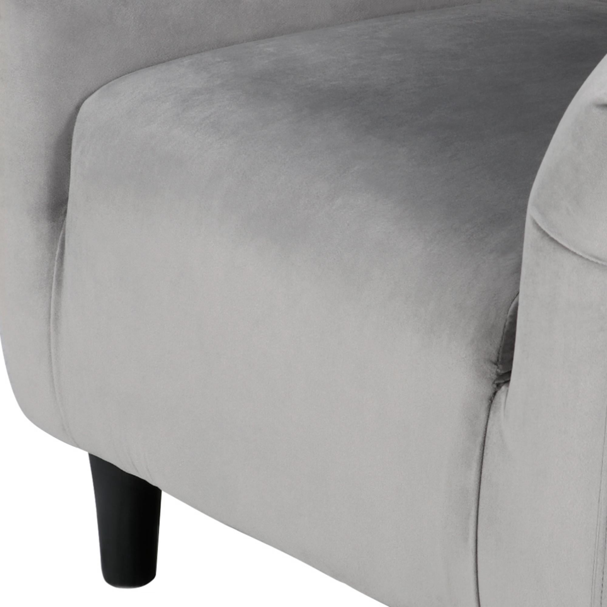 Renwick Modern Upholstered Tub Chair for Livingroom, Set of 2, Gray Velvet