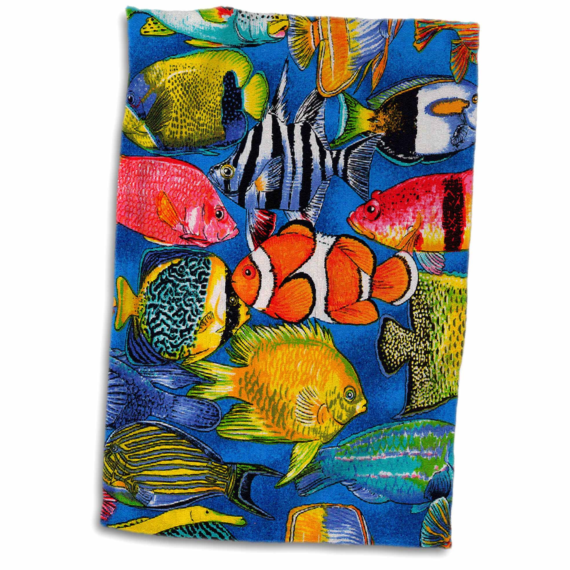 3dRose Tropical Fish Towel, 15 by 22inch