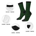 thumbnail image 5 of Honeii Emerald Green Sparkling Print Adult Socks,Crew Socks,Casual Calf Socks,Daily Wear Socks for Men & Women, Perfect for Sports, Casual and Everyday Use, 5 of 6