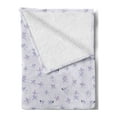 thumbnail image 2 of Hydrangea Soft Flannel Fleece Throw Blanket, Soulful Spring Nature Theme with Small and Single Blossoms, Cozy Plush for Indoor and Outdoor Use, 60" x 80", Purple Grey Pale Mauve, by Ambesonne, 2 of 5
