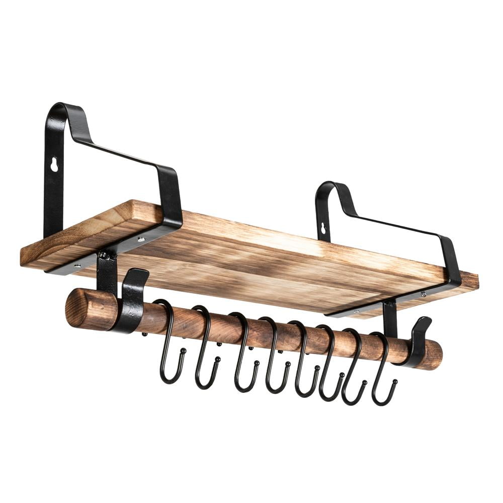 OTVIAP Floating Shelf Wall Shelf Rustic Wood Kitchen Spice Rack with