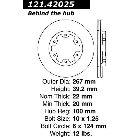 C-Tek Disc Brake Rotor 121.42025