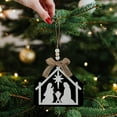 thumbnail image 4 of HOMBOTI Christmas Ornaments Clearance Nativity Scene Religious Wooden Layered Crafts Hanging Decorations Christmas Tree Decoration Hangings, 4 of 6