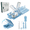 Blue, variant on Travel Baby Bottle Cleaning Kit - Portable Silicone Baby Bottle Brush Set - Travel Bottle Drying Rack - Travel Bottle Cleaner Kit - Bottle Washing Kit - Nipple Brush Baby Essential Blue Bazaar Find
