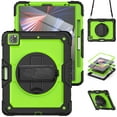 thumbnail image 1 of XYX For iPad Pro 12.9 inch Case (2022/2021/2020/2018), 360 Rotating Shockproof Cover with Stand, Screen Protector, Shoulder Strap, Lime PC, 1 of 7