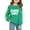 1-Green124, variant on Letter Graphic Sweatshirt for Big Girl Soft Glitter Full Sleeve Basic Pullover Top Funky Game Day Sweatshirts
