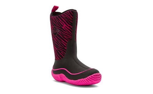Muck Hale Multi-Season Kids' Rubber Waterproof Rain Snow Boots Pink Zebra 