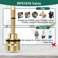 thumbnail image 4 of Diverter , Brass Easy Installation Shower Diverter  Standard Design 6 Setting Perfect Match Leakage Free  For RP51919, 4 of 8