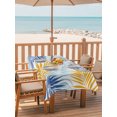 thumbnail image 2 of Outdoor Tablecloths with Umbrella Hole & Zipper, Tropical Palm Leaves 60 x102 Inch Rectangle Tablecloths, Summer Botanical Boho Watercolor Waterproof Table Cloth, Patio/Pool/Picnic Table Covers, 2 of 8