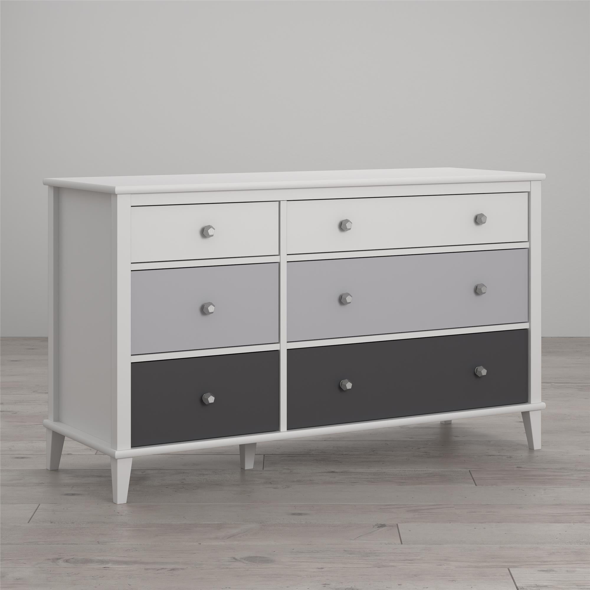 Little Seeds Monarch Hill Poppy 6 Drawer Dresser, White/Gray Walmart