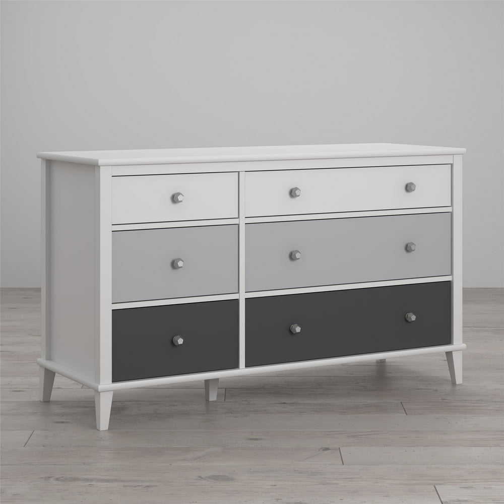 Little Seeds Monarch Hill Poppy 6 Drawer Dresser, White/Gray Walmart