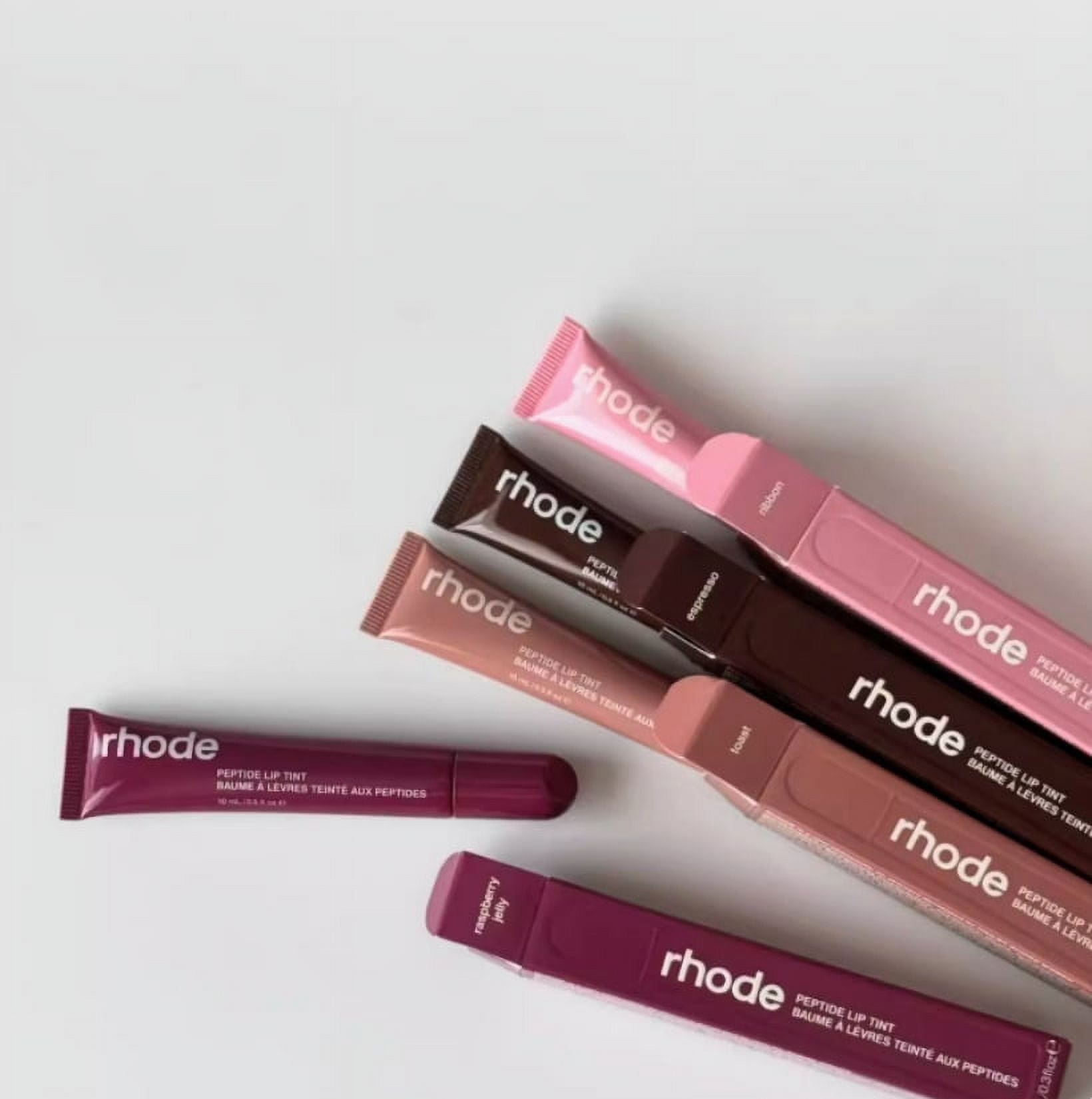 4 Colors Rhode Peptide Lip Tint Raspberry Jelly, Espresso