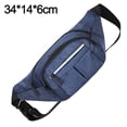 thumbnail image 2 of Riñonera para hombre, bolsa de ocio al aire libre, cremallera multicapa, riñonera deportiva para correr, bolsa de pecho, 2 of 6