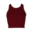 thumbnail image 4 of Duoif Tank Top for Women, Women's Cropped Tank Tops Ribbed Sleeveless Crew Neck Blouses Summer Casual Basic Tops Womens Tank Tops Womens Tops Red XL, 4 of 4