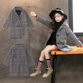 thumbnail image 6 of 2021 New Spring Autumn Fashion Plaid Woolen Coat Hooded Jacket Winter Warm Overcoat Teens Girls Houndstooth Wool Coat for Girls, 6 of 6