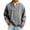 Gray, variant on Men's Henley Shirt Classic Acid Wash Long Sleeve Button Tshirts for Men Casual Basics Fashion Pullover Shirt Crew Neck Big and Tall Young Shirts for Men with Pocket