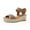Brown, variant on Anuirheih Women's Fashion Straw Shoes Open Toe Anti-Slip Temperament Wedge Sand Sandals Women (Black)