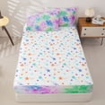 thumbnail image 4 of Homewish Watercolor Tie Dye Zipper Twin Comforter Sets with Fitted Sheet and 2 Pillowcases,Colorful Spiral Zipper Bedding Set For Girls Teens,Reversible,4 Pieces, 4 of 7