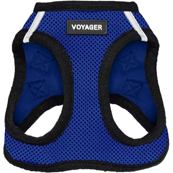 Best Pet Supplies Dog Vest Harness All-Weather Mesh Reflective Vest, Royal Blue/Black, XXS