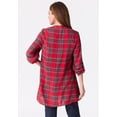 thumbnail image 2 of Roaman's Women's Plus Size Plaid Henley Tunic, 2 of 2