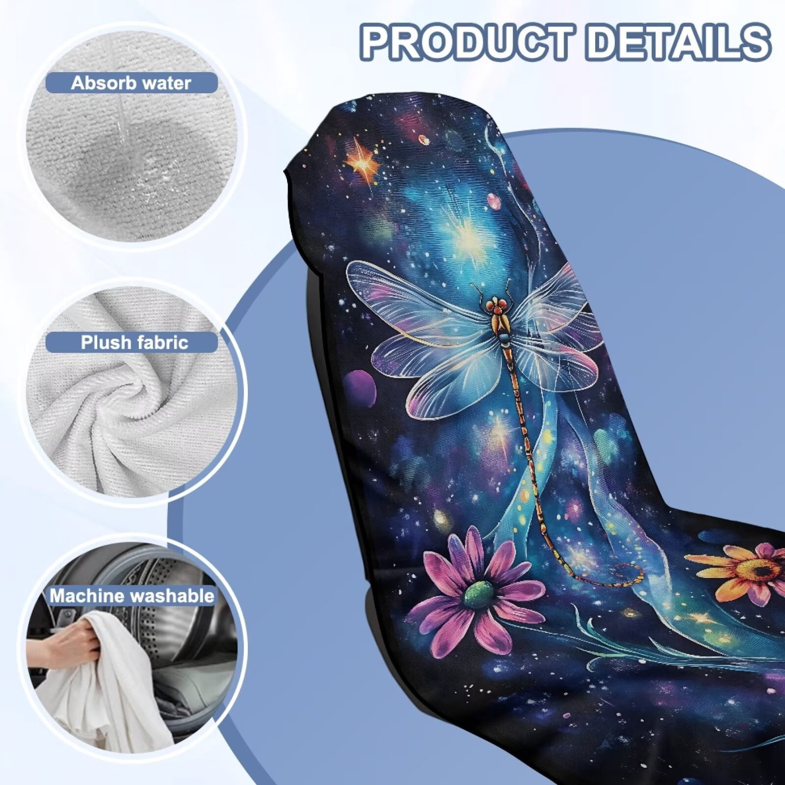 Binienty Art Mandala Car Seat Towel Cover After Beach Running Athletic Towel Soft Plush Fabric Post Workout Car Seat Cover Machine Washable