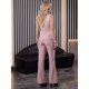 thumbnail image 3 of Conjunto Fashion 2 Piezas, Top Sin Mangas con Botones y Pantalón Ajustado con Corte Flare para Mujer, 3 of 5