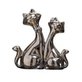 thumbnail image 2 of Figuras de animales de resina hechas a mano: adornos para baños, estanterías y armarios. pareja de gatos, 2 of 9