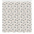 thumbnail image 3 of Cattle Shower Curtain, Artistic Composition of Graphic Sketch Cattle Animals as Ox Goat Pig and Buffalo, Fabric Bathroom Set with Hooks, 69W X 84L Inches Extra Long, Multicolor, by Ambesonne, 3 of 3
