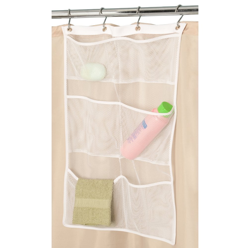 Mesh Shower Caddy,Quick Dry Hanging Bath Organizer with 6 Pockets, Mesh