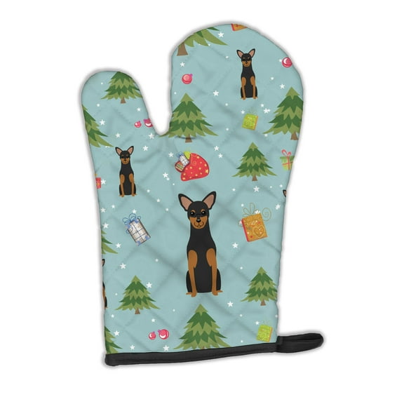 Carolines Treasures BB4688OVMT Christmas Manchester Terrier Oven Mitt Large multicolor