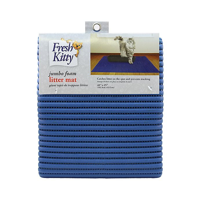 Fresh Kitty Jumbo Foam Litter Mat in Blue