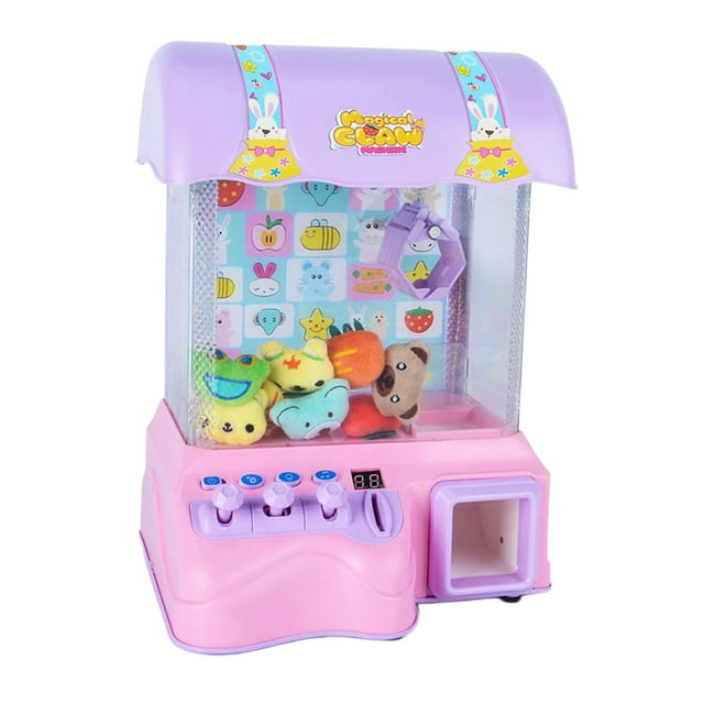 TISHITA Machine Operated Crane Grabber Toy Playset with Light and Sound Home Children Pink