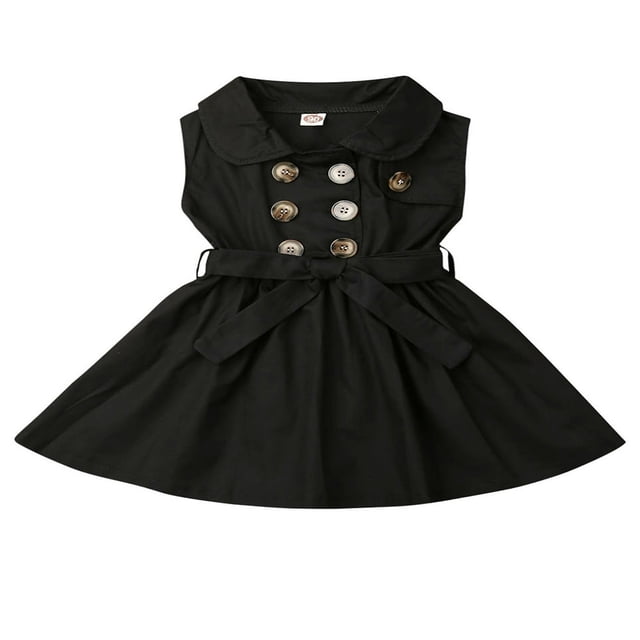 PENGXIANG Bébé Filles Enfants Ceinture Sans Manches Tutu Robes Partie Vêtements Rose 4-5 Ans