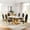 Gold White Table & Gold Balck Chair, variant on 69" Faux Marble Dining Table Set for 6, Modern Polished Stainless Steel Pedestal with 6 Oval High-Back Leather Chairs, Suitable for Kitchen