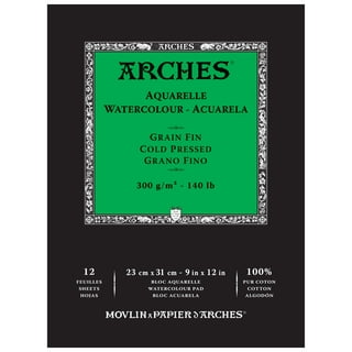 Arches 140 lb. Watercolor Block, Hot-Pressed, 16 x 20 