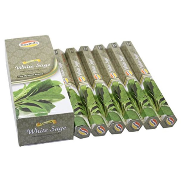 govinda incense white sage 120 incense sticks, premium incense