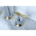 thumbnail image 4 of Kingston Brass Milano Two Handle 8" to 16" Widespread Lavatory Faucet with Brass Pop-up, 4 of 5