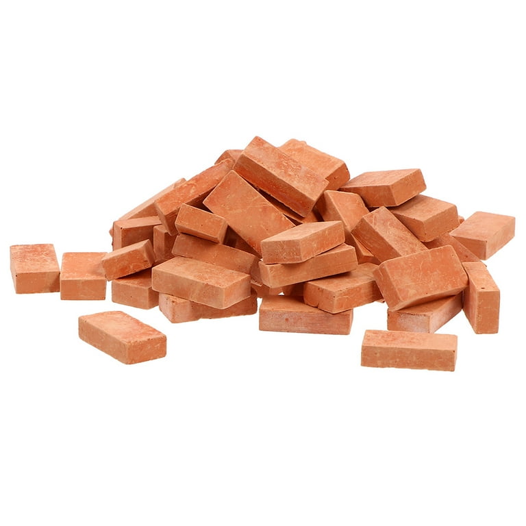 darovly 500pcs mini bricks mini red wall realistic tiny bricks miniature  bricks for dollhouse building model landscaping acce