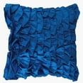 thumbnail image 2 of The HomeCentric Pack of 2 18x18 inch (45x45 cm) Pillow Covers Blue Designer Blue Throw Pillows Cover Vintage Ruffles Shabby Chic Pillowcases Square Satin Pillows Covers Couch Solid - Vintage Blues, 2 of 10