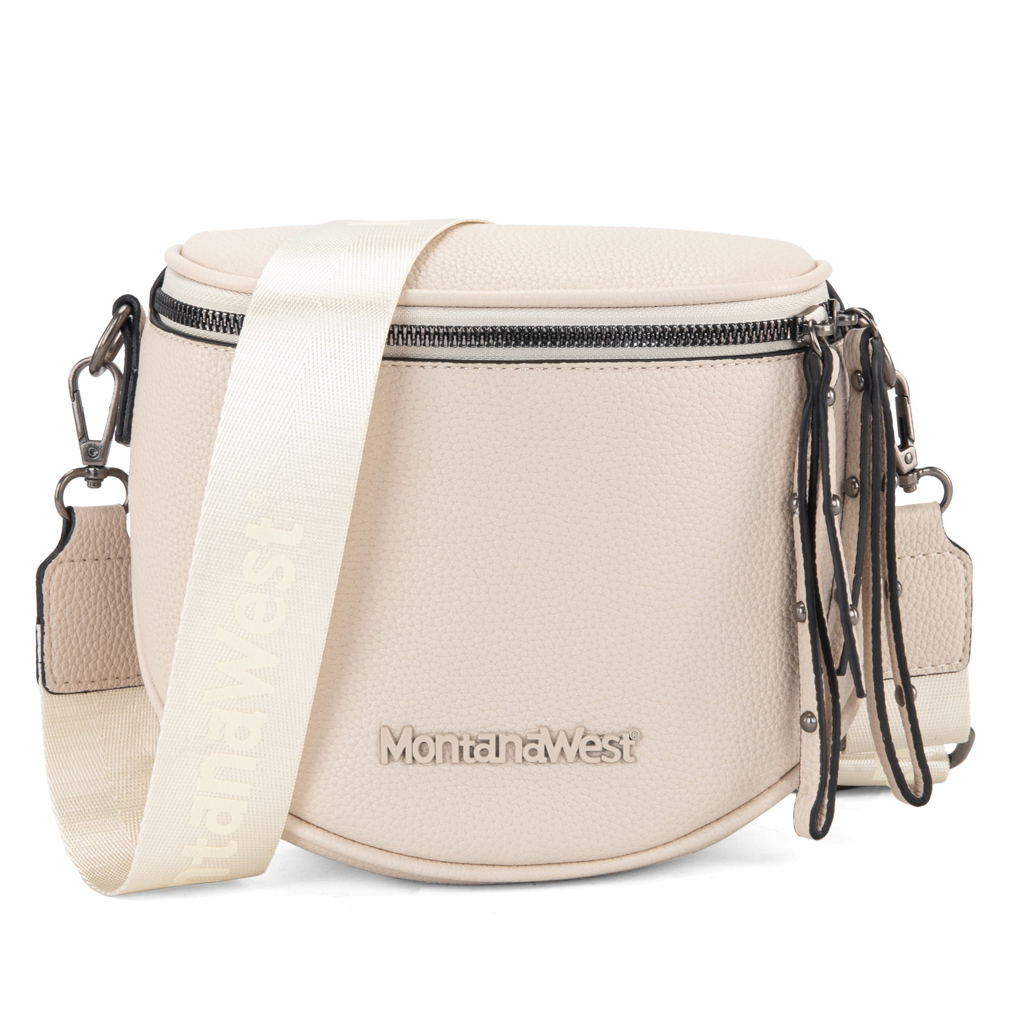 Montana West Crossbody Bags Bum Bag for Women Large Sling Bag with Adjustable Strap and Coin Purse, Beige