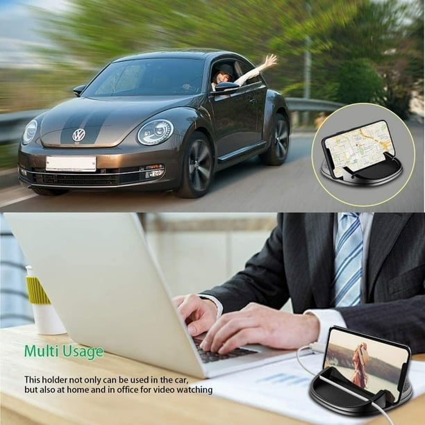 Support de montage de tableau de bord de voiture antidérapant Silicone Gel  Pad Dash Mat pour téléphone GPS (couleur aléatoire)