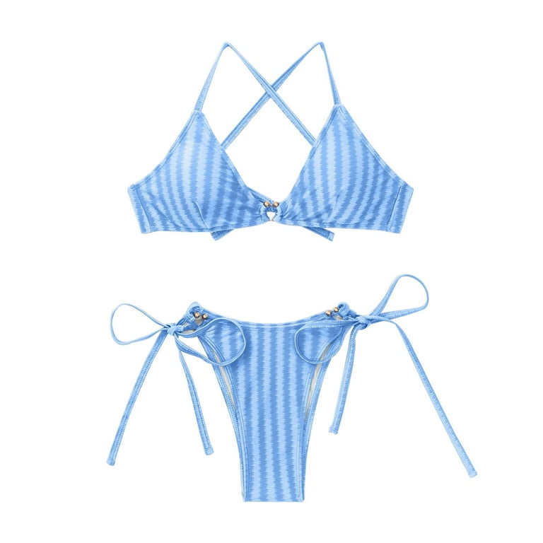 Blue swimwear brand top