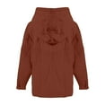 thumbnail image 4 of Manteau Grande Taille pour Femmes Mode Décontractée à Capuche Manches Longues Couleur Unie avec Ourlet Rond pour Confort Élégant, 4 of 5