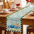 thumbnail image 5 of Black Plaid Easter Table Runner 72 Inches Long Farmhouse Dress Scarves, Truck Spring Floral Bunny Wooden Dining Tablerunner for Coffee Table/Kitchen Island/Party Décor, 13" x 72", 5 of 8