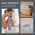 thumbnail image 6 of REGALWOVEN 13 x 29 Inch Cotton Floral Jacquard Hand Towel, Soft Absorbent Decorative Towel for Bathroom, Kitchen Grey 1pk, 6 of 7