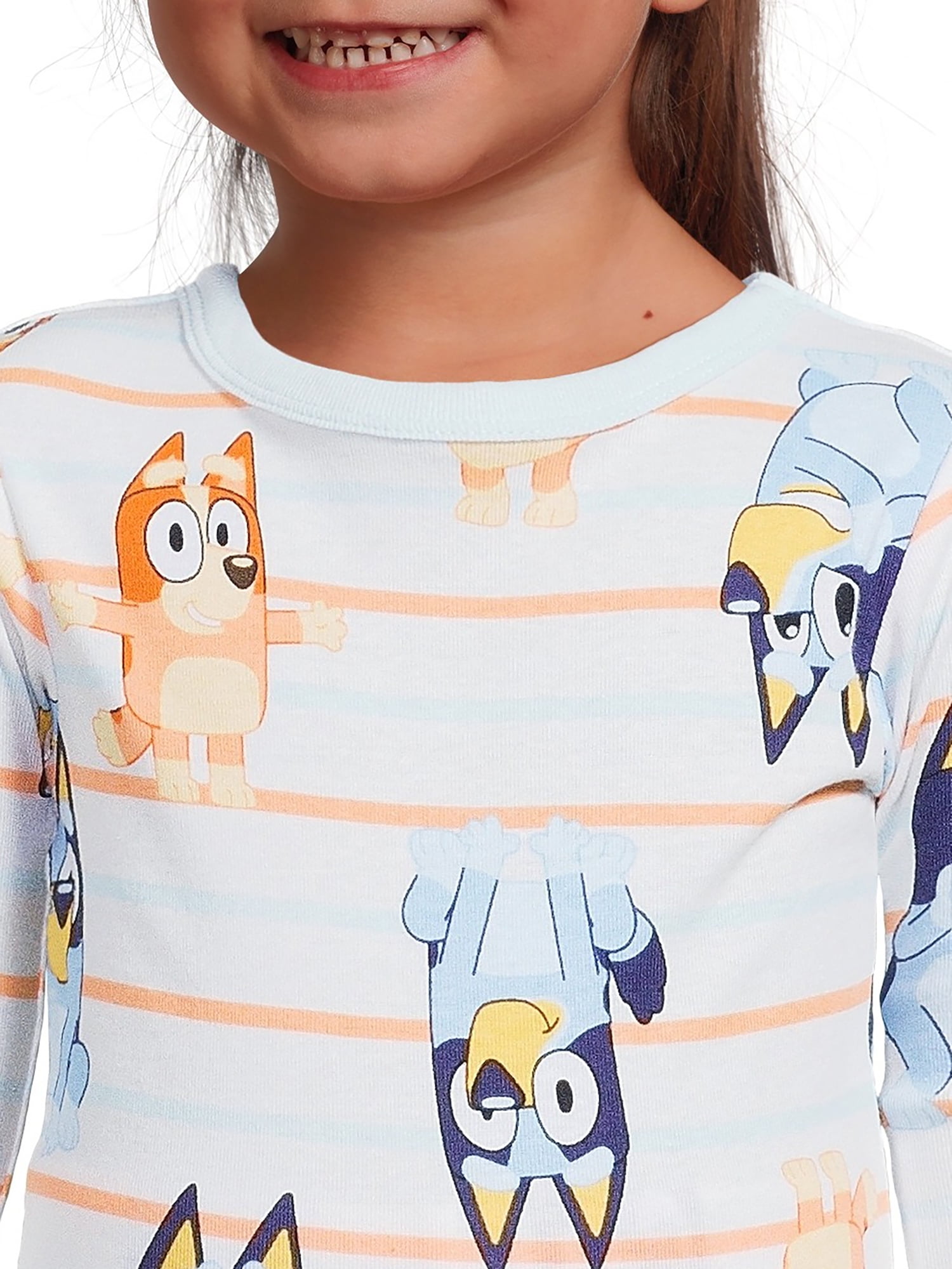 Bluey Toddler Unisex Long Sleeve Top and Pants, 2-Piece Pajama Set, Sizes 12M-5T