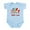 Sky Blue, variant on CafePress - Canadian American 100% Cute Infant Bodysuit - Baby Light Bodysuit, Size Newborn - 24 Months